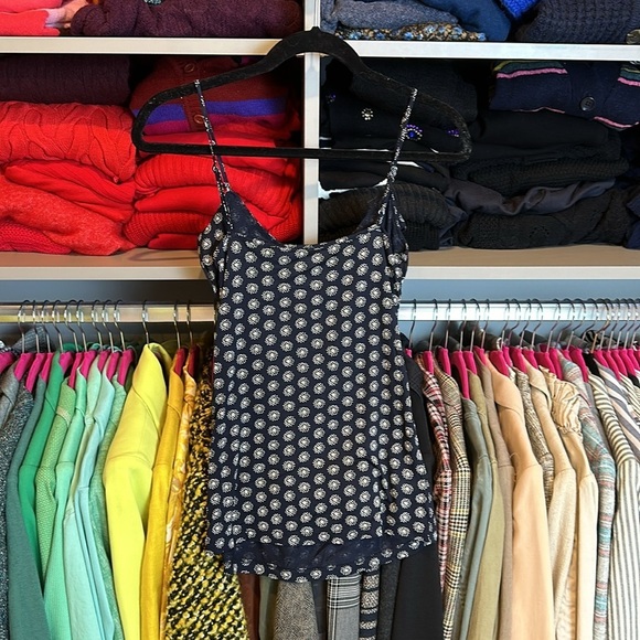 Loft blue/white print tank top size XS​ - Picture 3 of 3